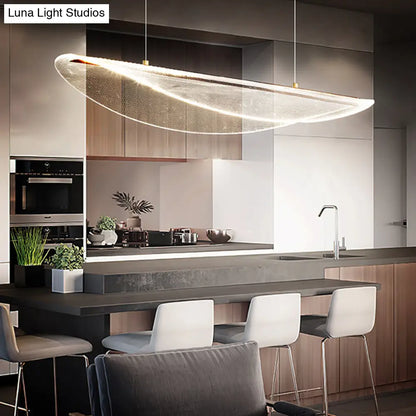 DecorBites™ Leaf Shaped Acrylic LED Suspension Light - Natural Elegance for Dining Room
