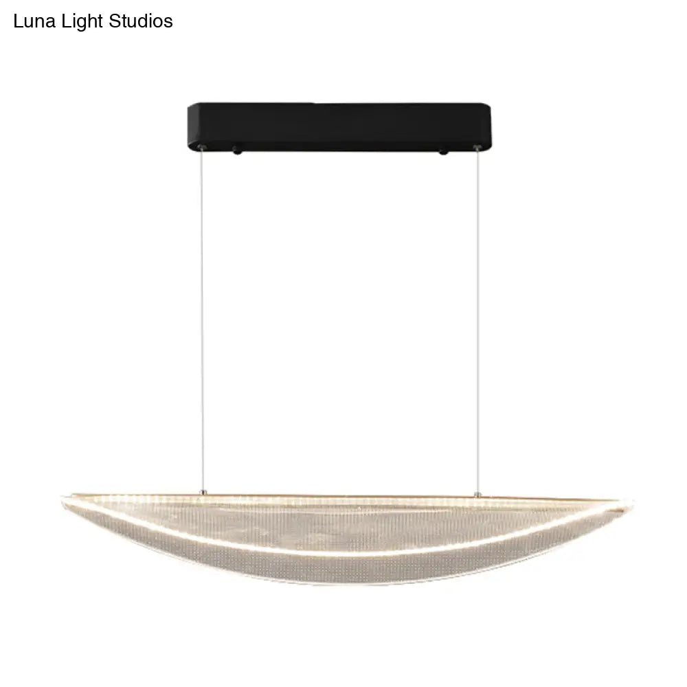 DecorBites™ Leaf Shaped Acrylic LED Suspension Light - Natural Elegance for Dining Room