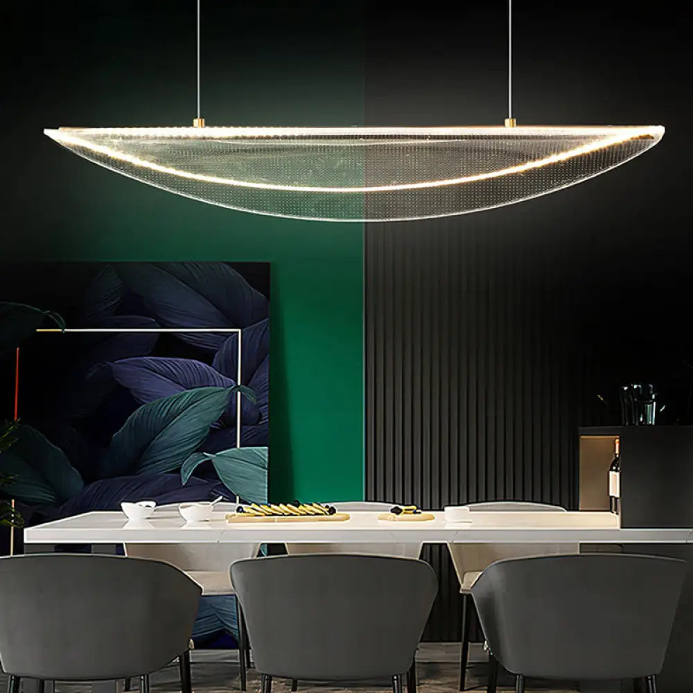 DecorBites™ Leaf Shaped Acrylic LED Suspension Light - Natural Elegance for Dining Room