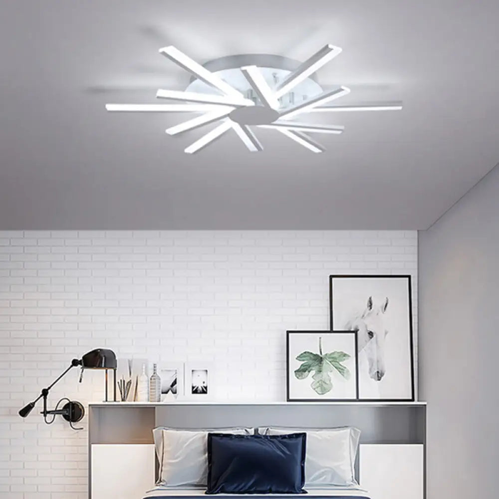 DecorBites™ DecorBites™ LED Acrylic Semi Flush Light for Living Room Ceiling in White