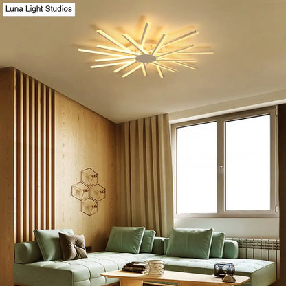 DecorBites™ DecorBites™ LED Acrylic Semi Flush Light for Living Room Ceiling in White