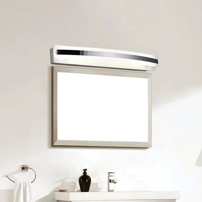 DecorBites™ LED Acrylic Vanity Light in Chrome: Streamlined Wall Lighting Solution for Warm/White Bathroom Ambiance