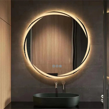 LED Backlit Round Bathroom Vanity Mirror