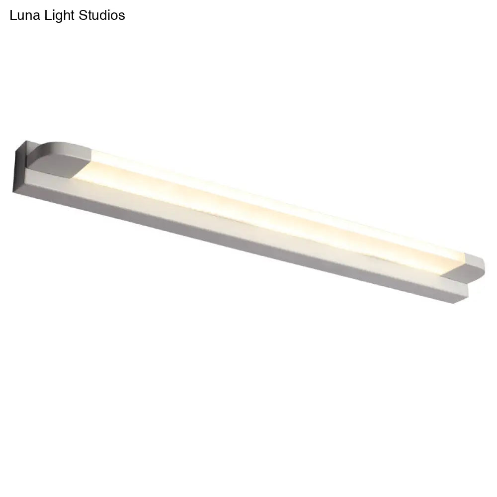 DecorBites™ DecorBites™ LED Bar Bathroom Sconce Light with Rounded Corner - Acrylic Vanity Wall Fixture