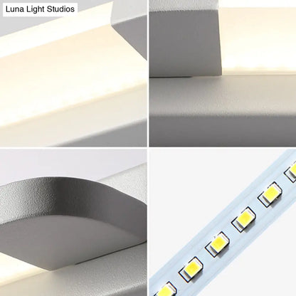 DecorBites™ DecorBites™ LED Bar Bathroom Sconce Light with Rounded Corner - Acrylic Vanity Wall Fixture