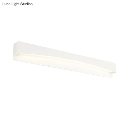DecorBites™ LED Bath Vanity Light with Modern Metal Shade - White Surface Wall Sconce in Three Sizes (16.5"/20.5"/24.5")