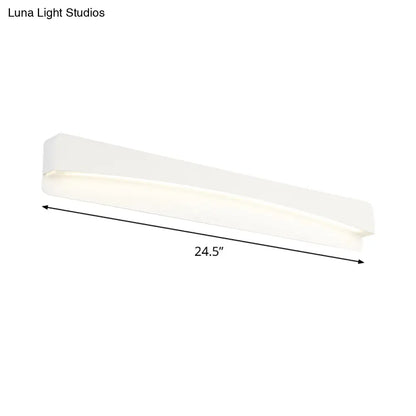DecorBites™ LED Bath Vanity Light with Modern Metal Shade - White Surface Wall Sconce in Three Sizes (16.5"/20.5"/24.5")