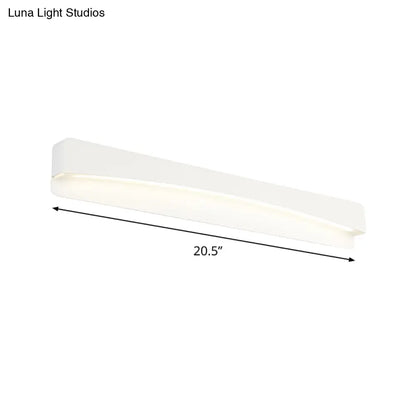 DecorBites™ LED Bath Vanity Light with Modern Metal Shade - White Surface Wall Sconce in Three Sizes (16.5"/20.5"/24.5")
