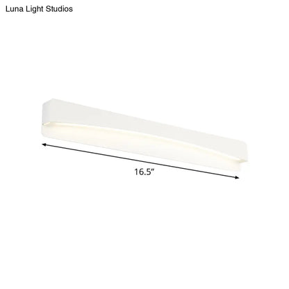 DecorBites™ LED Bath Vanity Light with Modern Metal Shade - White Surface Wall Sconce in Three Sizes (16.5"/20.5"/24.5")