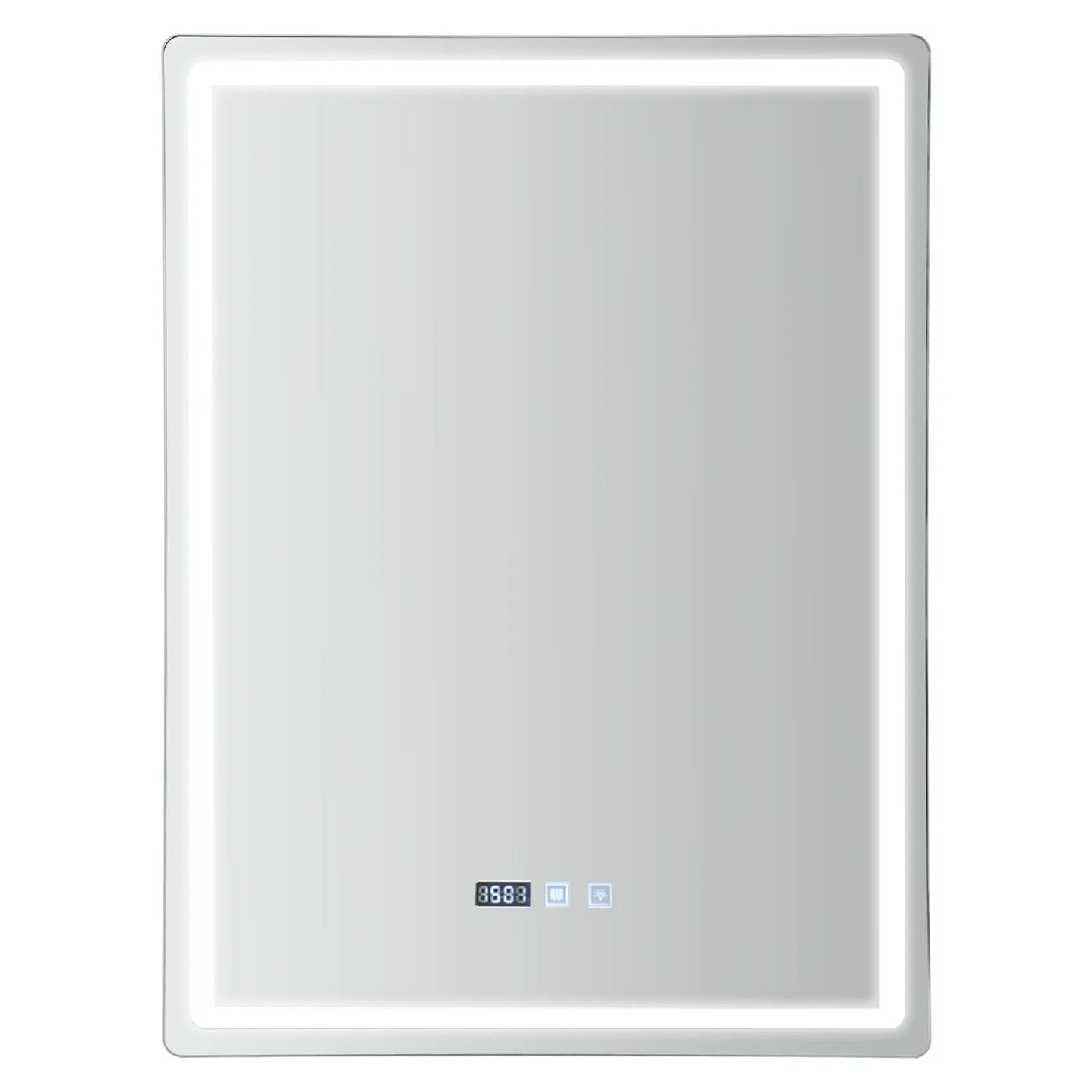 LED Bathroom Mirror: Adjustable Brightness Anti-Fog Time Display - United States