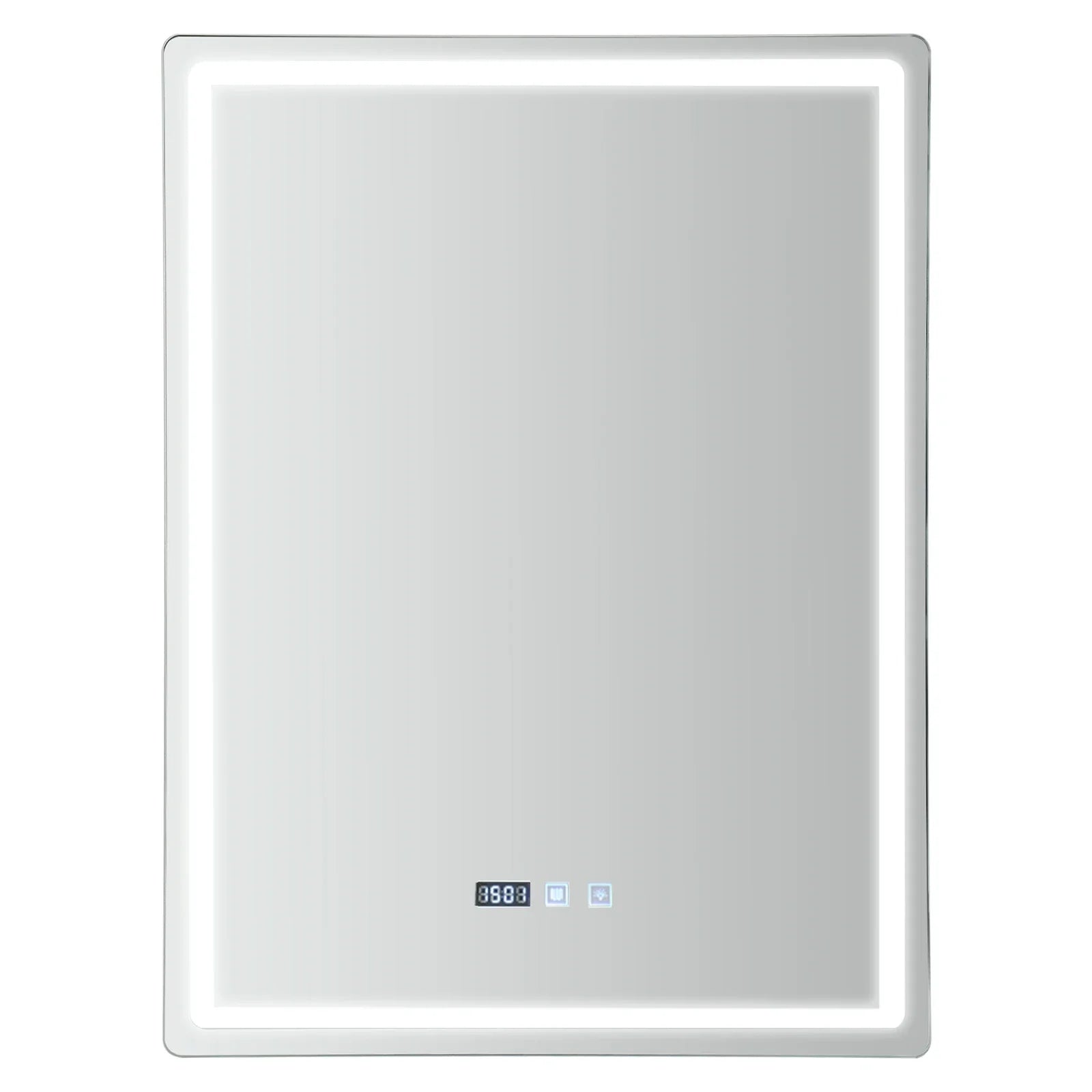 LED Bathroom Mirror: Adjustable Brightness Anti-Fog Time Display - United States