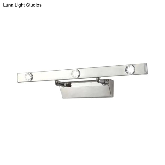 DecorBites™ LED Bathroom Vanity Lamp with Stainless Steel Shade - Chrome Wall Light Fixture, Warm/White Light