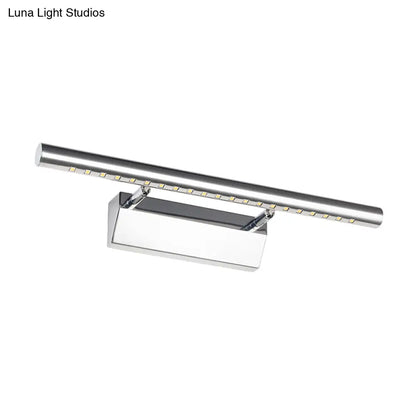 DecorBites™ LED Bathroom Wall Lamp in Chrome - Cylinder Vanity Lighting with Warm/White Light, 10"/16" L