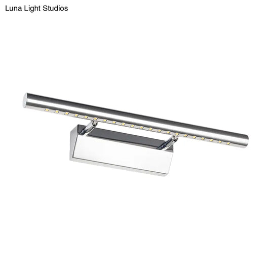 DecorBites™ LED Bathroom Wall Lamp in Chrome - Cylinder Vanity Lighting with Warm/White Light, 10"/16" L