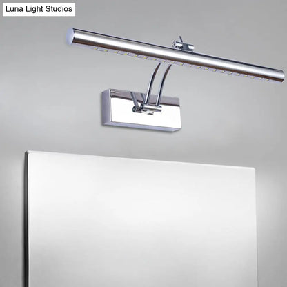 DecorBites™ LED Bathroom Wall Lamp with Tubular Metal Shade - Chrome/Gold Finish, 16"/21.5" Wide