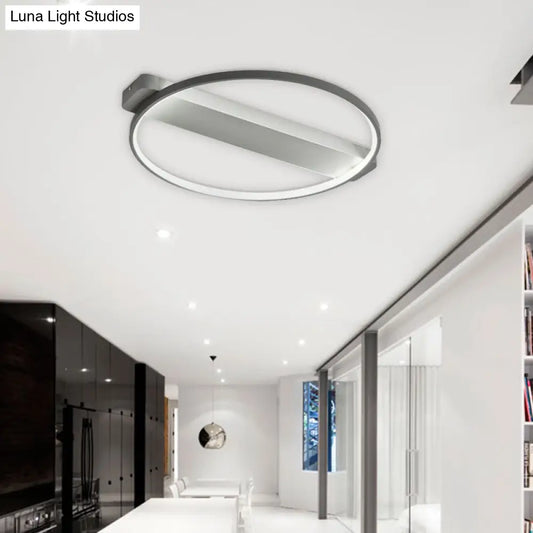 DecorBites™ DecorBites™ LED Bedroom Ceiling Light - Kid's Modern Semi Flush with Acrylic Ring
