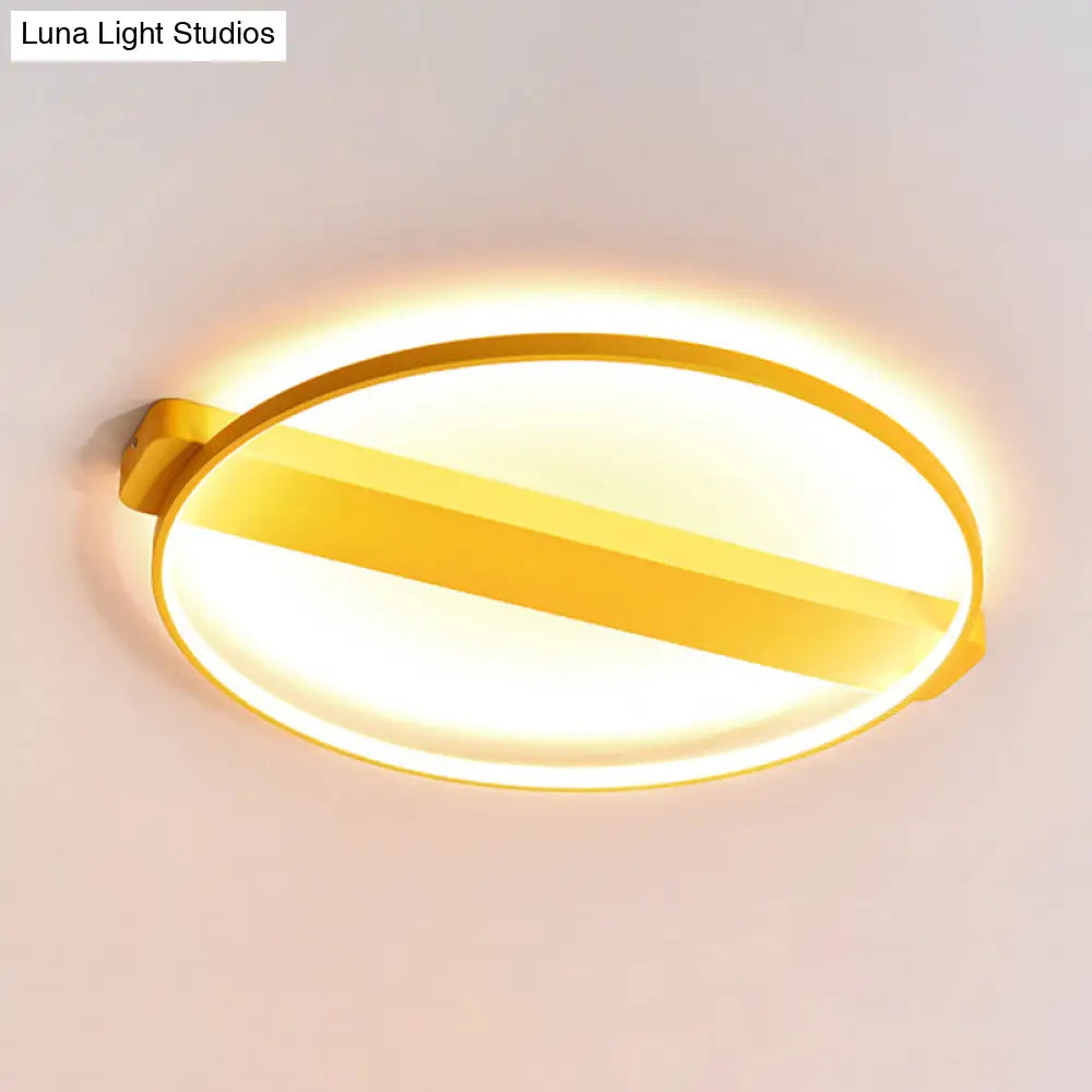 DecorBites™ DecorBites™ LED Bedroom Ceiling Light - Kid's Modern Semi Flush with Acrylic Ring