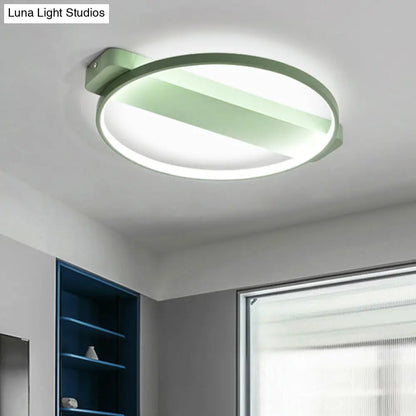 DecorBites™ DecorBites™ LED Bedroom Ceiling Light - Kid's Modern Semi Flush with Acrylic Ring