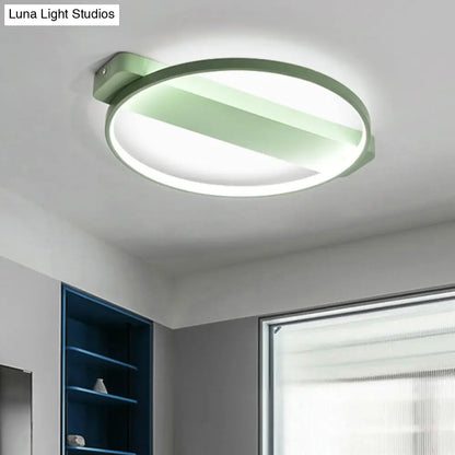 DecorBites™ DecorBites™ LED Bedroom Ceiling Light - Kid's Modern Semi Flush with Acrylic Ring