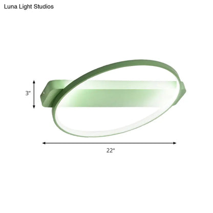 DecorBites™ DecorBites™ LED Bedroom Ceiling Light - Kid's Modern Semi Flush with Acrylic Ring