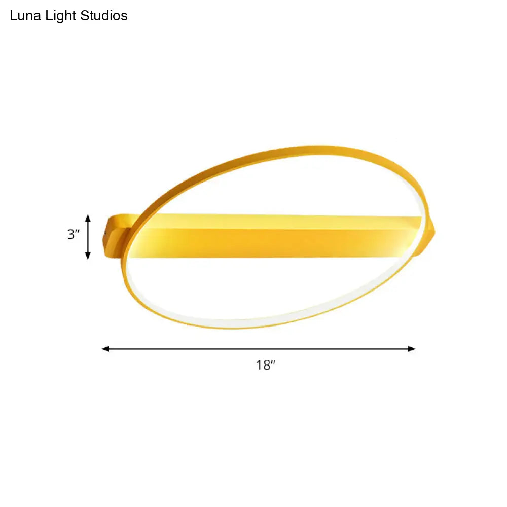 DecorBites™ DecorBites™ LED Bedroom Ceiling Light - Kid's Modern Semi Flush with Acrylic Ring