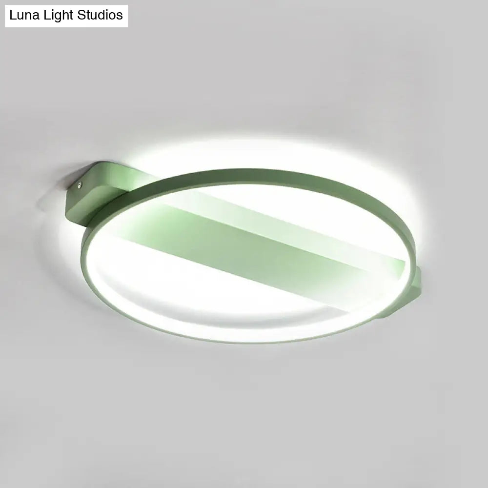 DecorBites™ DecorBites™ LED Bedroom Ceiling Light - Kid's Modern Semi Flush with Acrylic Ring