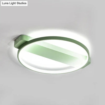 DecorBites™ DecorBites™ LED Bedroom Ceiling Light - Kid's Modern Semi Flush with Acrylic Ring