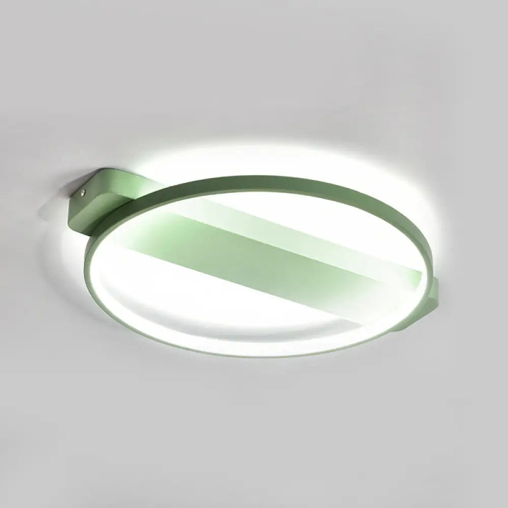 DecorBites™ DecorBites™ LED Bedroom Ceiling Light - Kid's Modern Semi Flush with Acrylic Ring