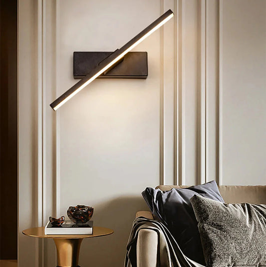 Modern, adjustable wall lamp.