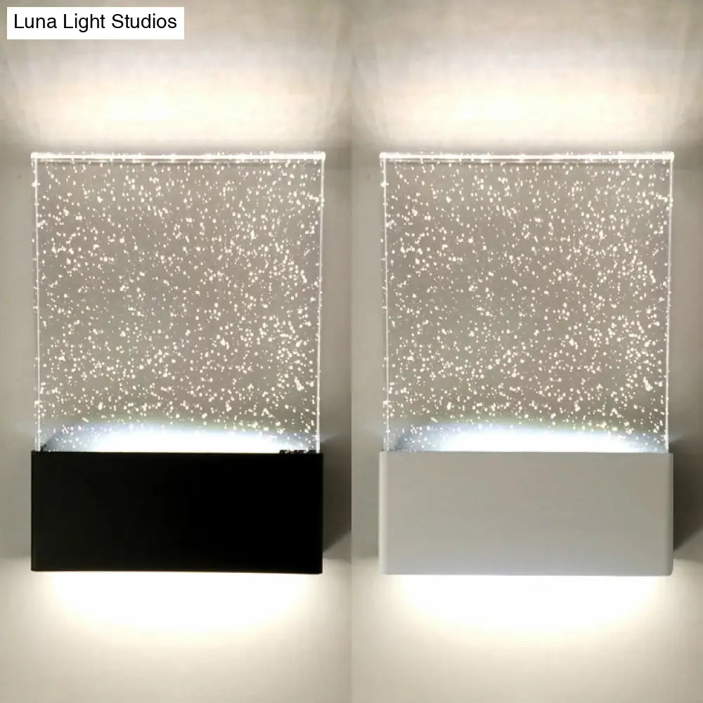 DecorBites™ DecorBites™ LED Bubble Crystal Sconce: Modern Black/White Wall Light for Living Room or Hotel