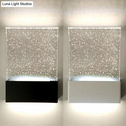 DecorBites™ DecorBites™ LED Bubble Crystal Sconce: Modern Black/White Wall Light for Living Room or Hotel