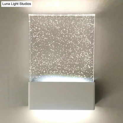 DecorBites™ DecorBites™ LED Bubble Crystal Sconce: Modern Black/White Wall Light for Living Room or Hotel