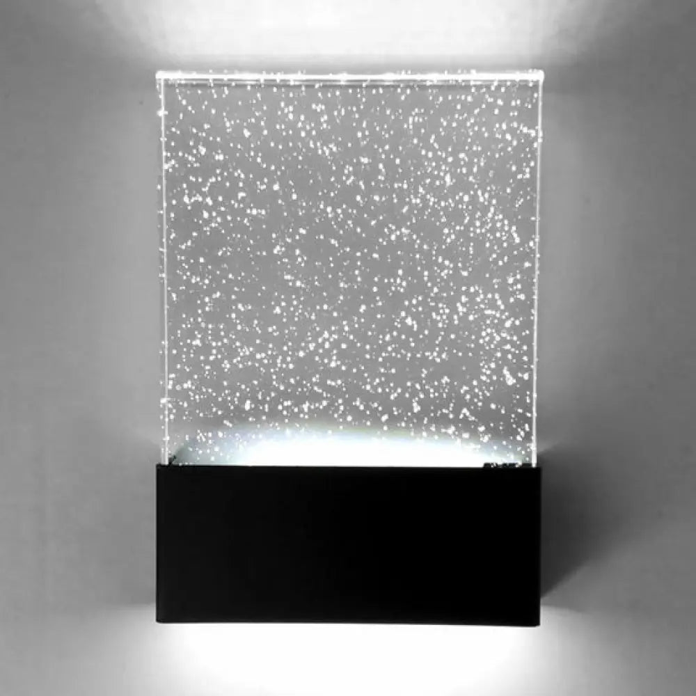 DecorBites™ DecorBites™ LED Bubble Crystal Sconce: Modern Black/White Wall Light for Living Room or Hotel