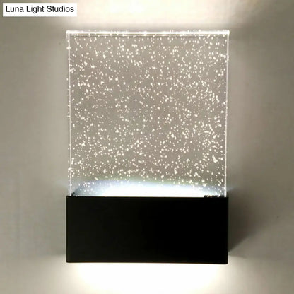 DecorBites™ DecorBites™ LED Bubble Crystal Sconce: Modern Black/White Wall Light for Living Room or Hotel