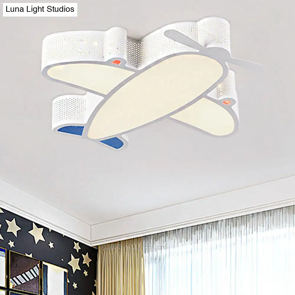 DecorBites™ DecorBites™ LED Cartoon Ceiling Lamp for Boys Bedroom - Acrylic and Metal Plane Flush Mount Light with Eye-Caring Design