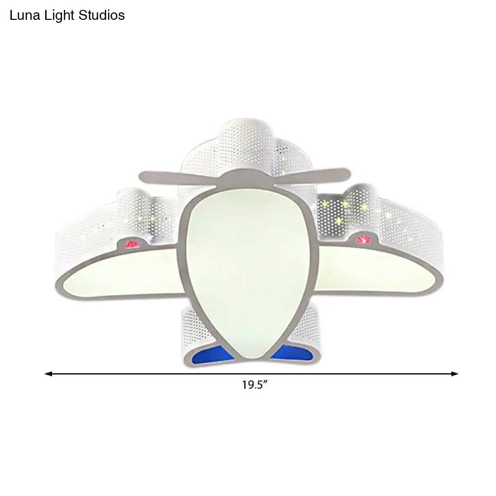 DecorBites™ DecorBites™ LED Cartoon Ceiling Lamp for Boys Bedroom - Acrylic and Metal Plane Flush Mount Light with Eye-Caring Design