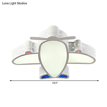 DecorBites™ DecorBites™ LED Cartoon Ceiling Lamp for Boys Bedroom - Acrylic and Metal Plane Flush Mount Light with Eye-Caring Design