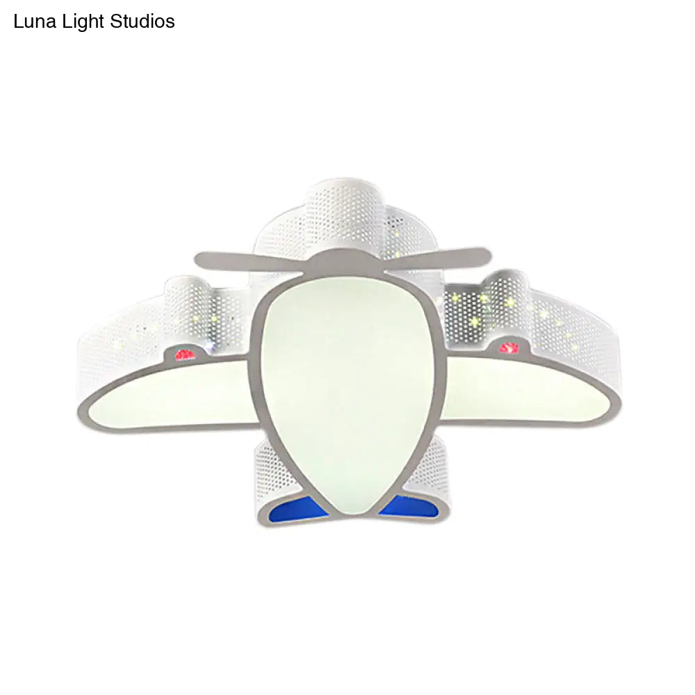 DecorBites™ DecorBites™ LED Cartoon Ceiling Lamp for Boys Bedroom - Acrylic and Metal Plane Flush Mount Light with Eye-Caring Design