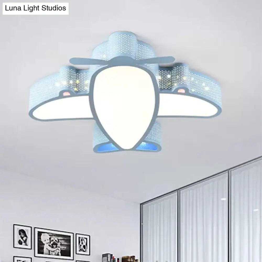 DecorBites™ DecorBites™ LED Cartoon Ceiling Lamp for Boys Bedroom - Acrylic and Metal Plane Flush Mount Light with Eye-Caring Design