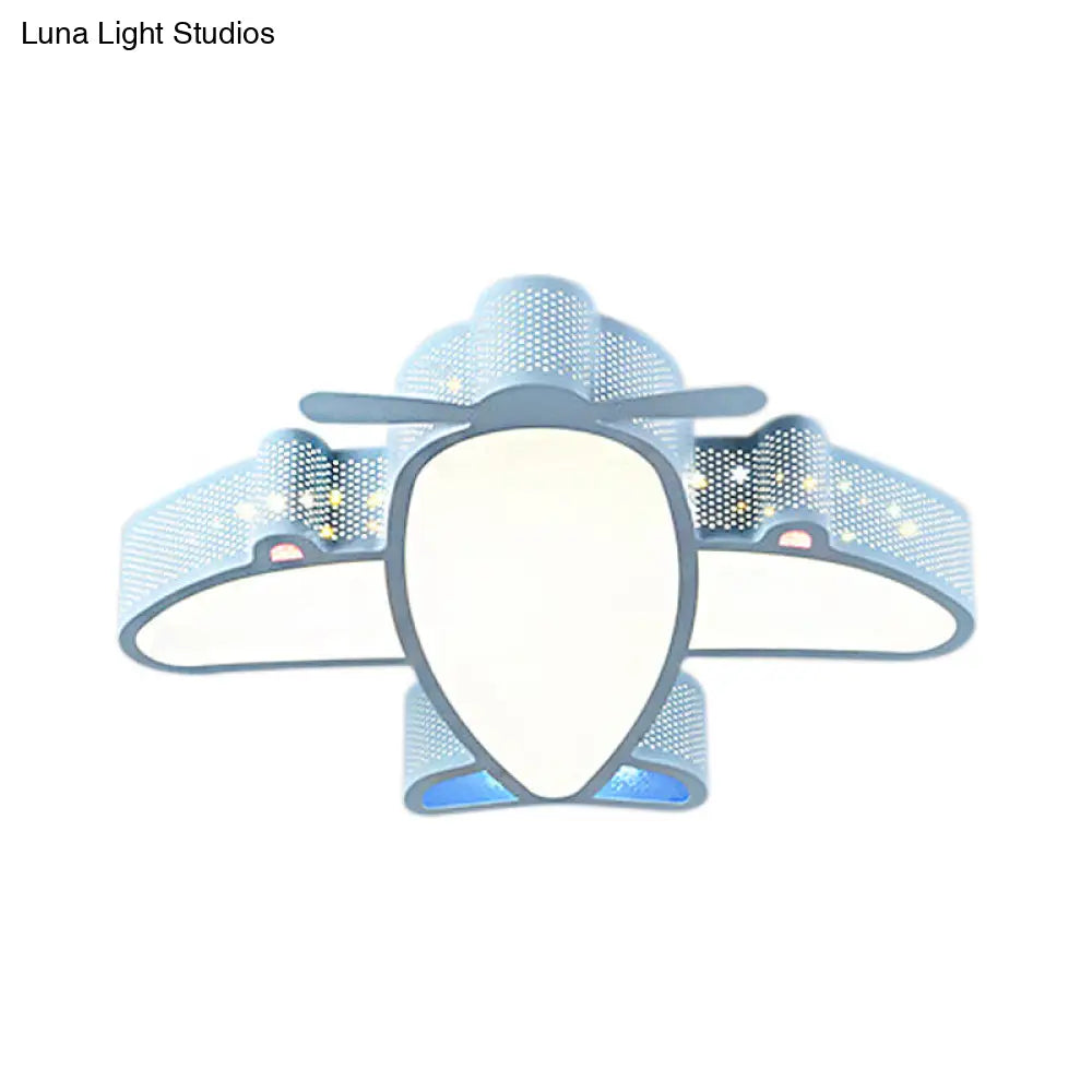 DecorBites™ DecorBites™ LED Cartoon Ceiling Lamp for Boys Bedroom - Acrylic and Metal Plane Flush Mount Light with Eye-Caring Design