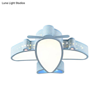 DecorBites™ DecorBites™ LED Cartoon Ceiling Lamp for Boys Bedroom - Acrylic and Metal Plane Flush Mount Light with Eye-Caring Design