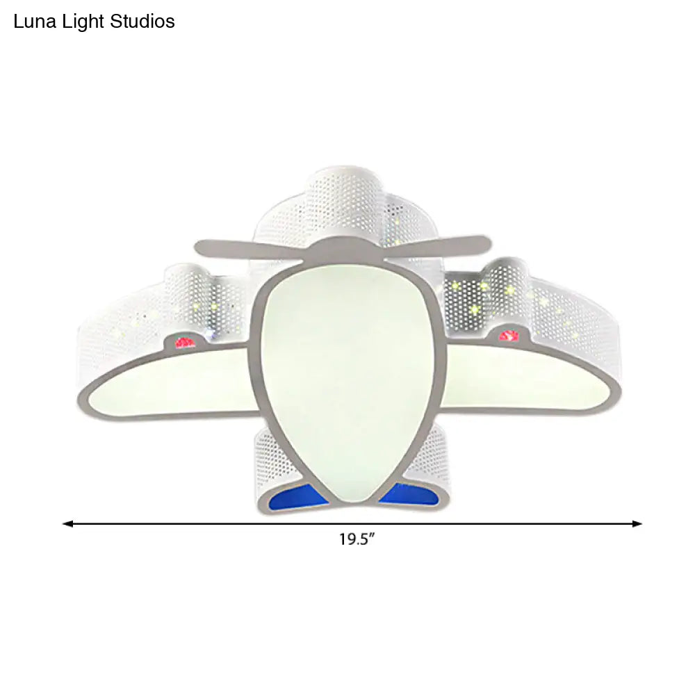 DecorBites™ DecorBites™ LED Cartoon Ceiling Lamp for Boys Bedroom - Acrylic and Metal Plane Flush Mount Light with Eye-Caring Design