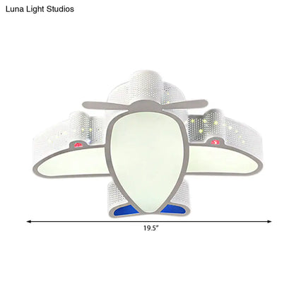 DecorBites™ DecorBites™ LED Cartoon Ceiling Lamp for Boys Bedroom - Acrylic and Metal Plane Flush Mount Light with Eye-Caring Design