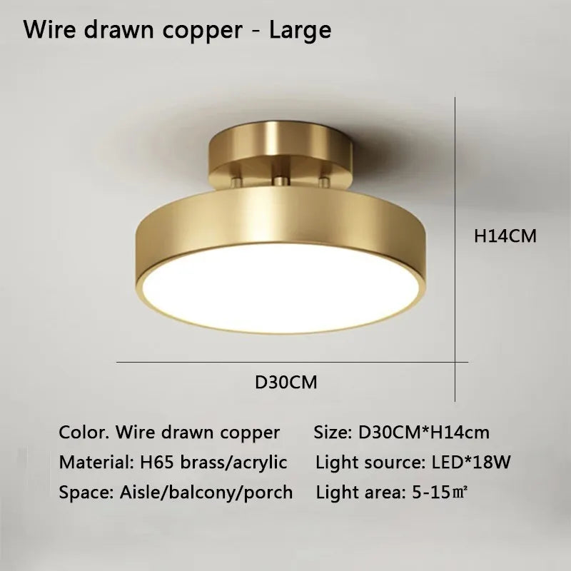 LED Ceiling Light for Bedroom and Living Room - Gold 30CM / Warm white