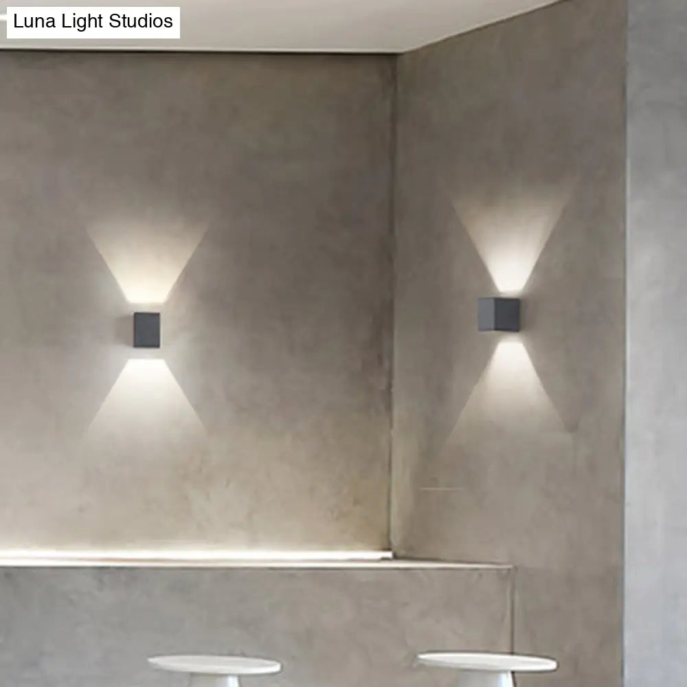 DecorBites™ LED Cement Wall Sconce - Simple Rectangle Shape for Corridors
