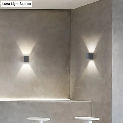 DecorBites™ LED Cement Wall Sconce - Simple Rectangle Shape for Corridors