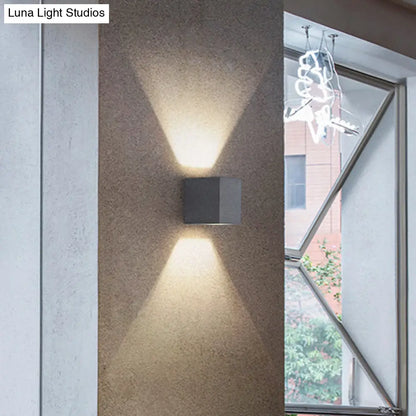 DecorBites™ LED Cement Wall Sconce - Simple Rectangle Shape for Corridors