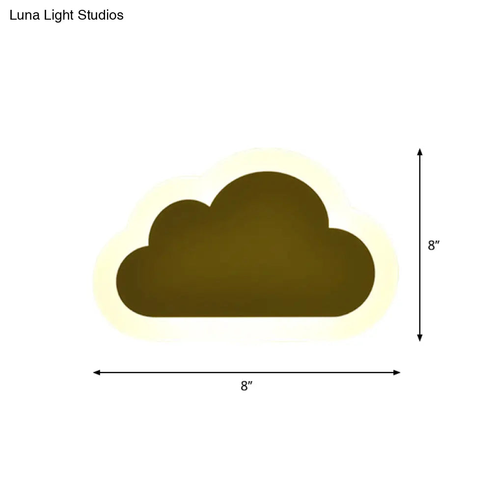 DecorBites™ LED Cloud Wall Sconce in White for Simple Living Room Lighting