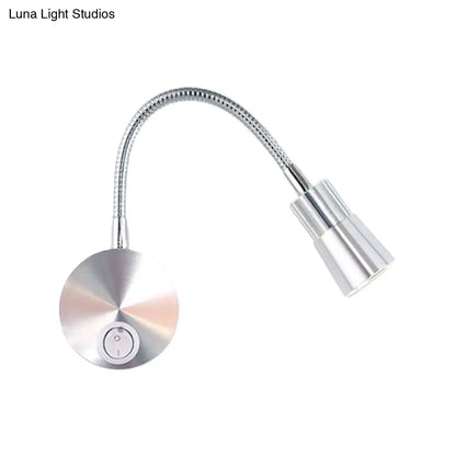 DecorBites™ LED Corridor Reading Wall Light with Mini Metal Shade - Warm/White Lighting Sconce Lamp in Chrome