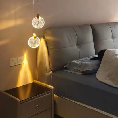 LED Crystal Pendant Light for Bedroom and Bathroom